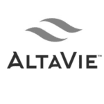 This is the logo for AltaVie, a Canadian adult-use recreational cannabis brand, owned by Aurora Cannabis.