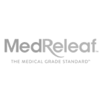 This is the logo for MedReleaf, a Canadian medical grade cannabis licensed producer, owned by Aurora Cannabis.